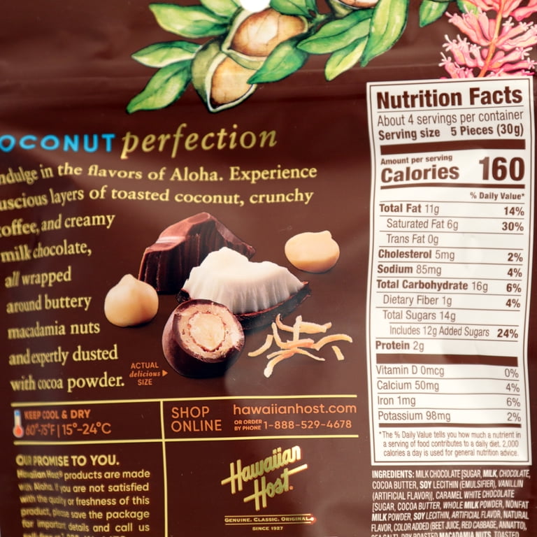 Hawaiian Host Toasted Coconut Mlk Choc Mac Nuts creamy - Walmart.com