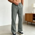 thumbnail image 3 of Guluxicc Men's Athletic Pants with Pockets Elastic Waist Drawstring Long Straight Leg Running Performance Trousers for Everyday Gym Workout Wear Summer Casual Outfits, 3 of 7