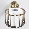 thumbnail image 3 of Antique Bronze Brass Bath Tissue Basket Shelf, Wall Mounted Bathroom Hardware Accessories,Pattern Carving Design, 3 of 4