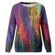 thumbnail image 4 of Gibobby Sudaderas para mujer Mujeres Casual Tie Dye Impresión Sudadera Top Manga Larga Sudadera Casual Pullover Top (Morado, XL), 4 of 5