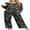 Black-white Flower, variant on DreamFish Women's Pajama Set Long Sleeve Top and Pants with Pockets Soft Lightweight Sleepwear Loungewear