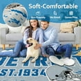 thumbnail image 4 of Detroit Football Rugs 5x7 Bedroom Living Room Football Carpet Non-Slip Machine Washable Area Rug for Boys and Man Cave Decor, 4 of 9