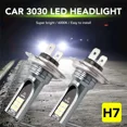 thumbnail image 2 of 2Pcs 120W H7 H4 Car Headlight Bulb Kit Waterproof Car Fog Light Bulbs Super-Bright 6000K White Led Lamp Automobile Accessories, 2 of 6