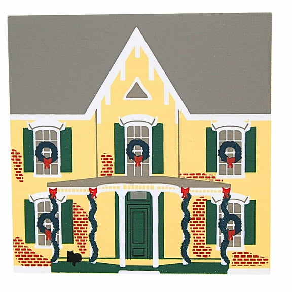 Cat's Meow Village 4.50In Howey Bed & Breakfast, Wood, Hometown Christmas 9924