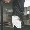 thumbnail image 2 of Shorts deportivos 2 en 1 para hombre Hombres 2-en-1 Entrenamiento Pantalones cortos para correr Deporte Cadera Fitness Ligero Gimnasio Yoga Entrenamiento Ropa deportiva Corbata Cinturón Cintura Pantal, 2 of 6