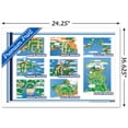 thumbnail image 2 of Pokemon - Map Grid Wall Poster, 14.725" x 22.375" Framed, 2 of 6
