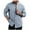 Light Blue, variant on Maplenight Men's Shirts Cotton Stand Collar Button Down Long Sleeve Shirts Fall Winter Solid Color Loose Breathable Casual Tops with Pocket