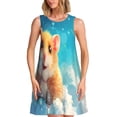 thumbnail image 1 of Xecao Nuage Mignon Hamster pour Robes d'Été pour Femmes Robes Décontractées de Plage Robes de Plage Sans Manches T-Shirt Robe Évasée avec Poches, 1 of 7