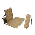 thumbnail image 4 of Silla de piso para playa, asiento para adultos, tumbona plegable resistente con bolsa de transporte para viajes, montañismo, senderismo, camping, etc. Marrón, 4 of 8