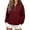 Red, variant on CHGBMOK Half Zip Hoodies for Women Long Sleeve Drop Shoulder Sweatshirt Loose Casual Pullover with Pocket