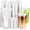 18oz, variant on 50 count 12 oz Clear Cups with  and Straws,  Disposable Coffee Smoothie Milkshake Juice Cups To Go, Iced Drink Cold Beverage Cup for , Office, BBQ, Parties, Outdoor Events, Travel