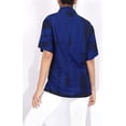 thumbnail image 2 of HAPPY BAY Women's Casual Beach Hawaiian Short Sleeve Blouse Shirt Dressy Blouses Button Down Dress Tops Tee Shirts T Shirts for Women M Faded Tie Dye, Blue, 2 of 5