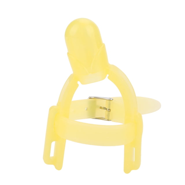 Mordedor de silicona ajustable para bebés (amarillo)