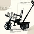thumbnail image 3 of AILEEKISS 7-in-1 Kids' Tricycle with Push Handle, Foldable Trike Bicycles for Kids 1-5 Years, Black, 3 of 10