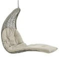 thumbnail image 5 of Modway Landscape Hanging Chaise Lounge Outdoor Patio Swing Chair in Light Gray Beige, 5 of 6