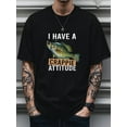 thumbnail image 6 of 100% Cotton Men's Fishing T-Shirt - "I Have a Crappie Attitude" Design, Lightweight & Breathable Crew Neck Tee, Perfect for Outdoor Adventures, Fishing, and Casual Wear - Sizes S to S, 6 of 9