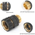 thumbnail image 2 of Auto Beyond 6 Set for Garden Hose Quick Connect Fittings Coupler, Metal Hose Fitting Quick Connector 3/4" Inch Male and Female - No Leaks Water Hoses Quick Disonnect Adapter, 2 of 5