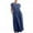 #7-Navy, variant on Pntutb Womens Dresses,Women's Solid Color Round Neck Sleeveless Vintage Cotton Linen Long Dress