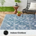 thumbnail image 6 of Nicole Miller New York Patio Country Ayala Botanical Floral Indoor/Outdoor Area Rug, Aqua/Ivory , 5'2"x7'2", 6 of 8