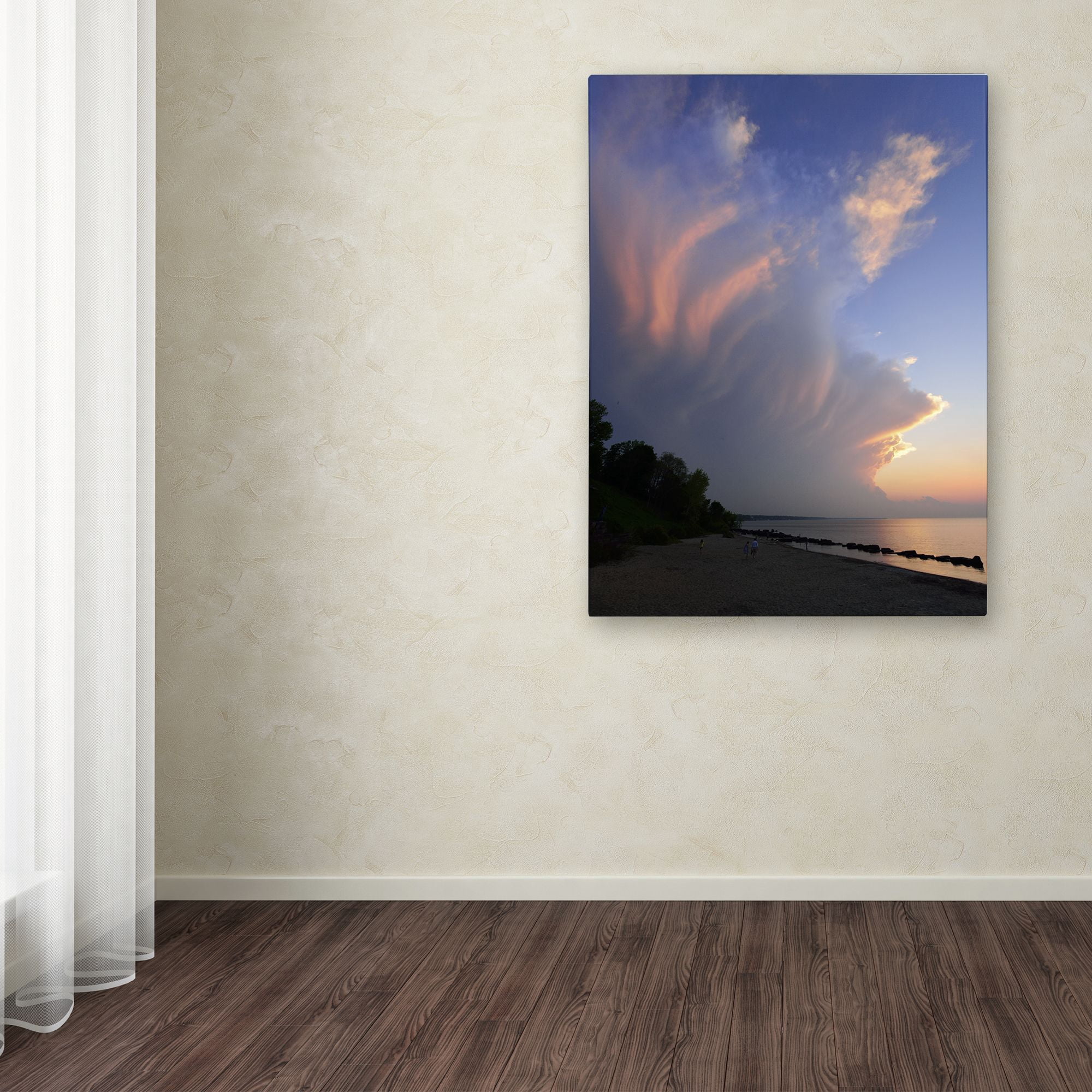 Trademark Fine Art "Developing Sunset Storm" Canvas Art by Kurt Shaffer