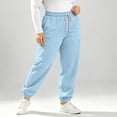 thumbnail image 4 of Bpyeka Women's Plus Size Sweatpants Drawstring Elastic Waist Cuffed Side Pockets Loose Fit Casual Long Pants L-5XL, 4 of 6