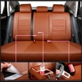 thumbnail image 5 of Juegos de fundas de asiento a medida para Toyota RAV4 2017 2018 2019 2014 Fundas de cojines de asiento de cuero genuino y cuero sintético Protectores de coche, 5 of 5