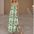 thumbnail image 6 of Women Dresses Party Elegant Summer Dress Solid Sleeveless V Neck Casual Long Dress Wedding Guest Cocktail Clubbing Dresses Evening Gowns, 6 of 9