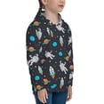 thumbnail image 3 of Kdxio Space Pattern Boys Athletic Unisex Boys Girls Hoodie with Pocket Sweatshirts-Small, 3 of 6