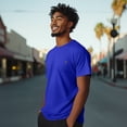 thumbnail image 4 of Dalix Espresso Martini Midweight Soft Tee Short Sleeve Cotton Shirt Summer Mens in Royal Blue 4XL XXXX-Large, 4 of 5