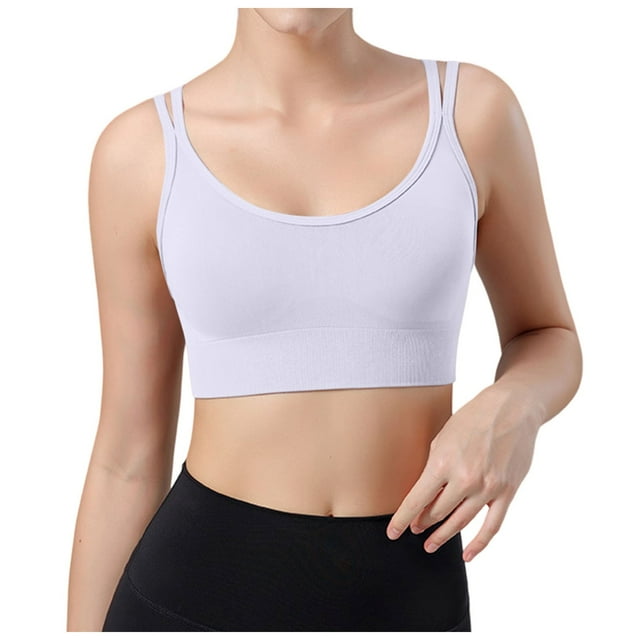 Curenmufel Sport Bras for Women High Support Adjustable Sports Bras for Women High Support Padded Racerback Sport for Large Bust Workout Running Gym (White,XL)