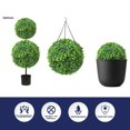 thumbnail image 3 of Windfall 2PCS Boxwood Topiary Ball - Artificial Topiary - Wedding Decor - Indoor/Outdoor Artificial Ball - Topiary Tree Substitute, 3 of 6