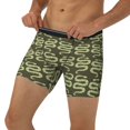 thumbnail image 3 of Cauagu Green Snake Print Men's Boxer Briefs, Funny & Cute Underwear Elastic Waistband Briefs Ideal Gift for Men,1-Pack, 3 of 7