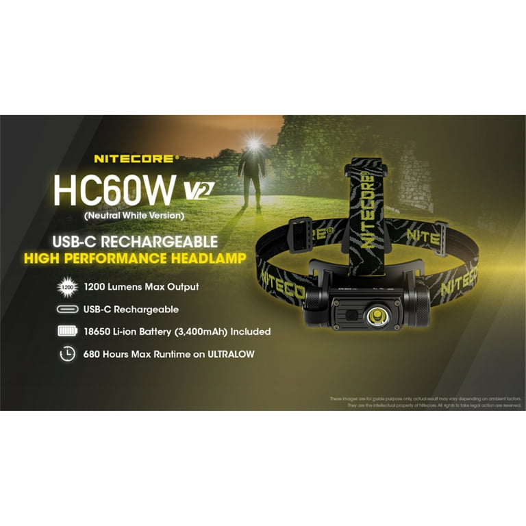 NiteCore HC60 V2 1200 Stirnlampe