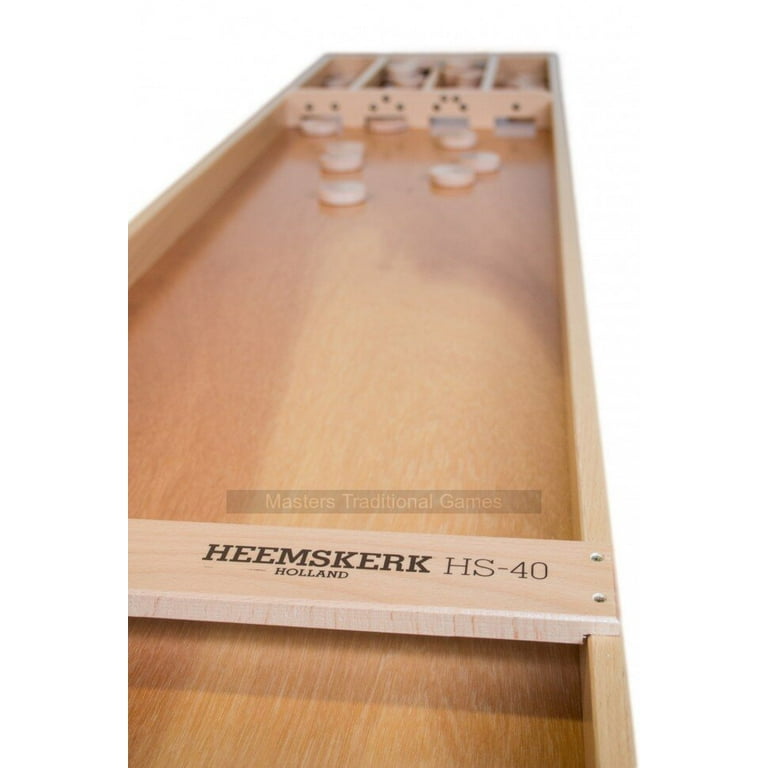 Outdoor Shuffleboard Heemskerk Sjoelbak HS-40 Tournament Dutch Shuffleboard - Premium Quality, Full-Size, Wooden Dutch Shuffleboard With Accessories - Made In The Netherlands Board Game