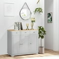 thumbnail image 2 of HOMCOM Coffee Bar Cabine, Kitchen Cabinet with Drawers, Grey, 2 of 10