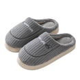 thumbnail image 3 of Gubotare Ladies Slippers Cute Animal Slippers for Womens Mens Indoor Soft Cozy Cotton Warm Winter Home Slippers Funny Preppy Bedroom Shoe for Women Men Size 7.5 (Grey,7.5), 3 of 6