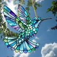 thumbnail image 3 of Colorful Hummingbird Sun Catcher Acrylic Rainbow Bird Wind Chimes Crafts Hanging Decor for All Seasons Home & Garden Decoration, 3 of 8