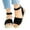 Black, variant on huanledash Platform Wedge Faux Leather Ankle Strap Open Toe Women Sandals Shoes for Daily Life