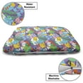 thumbnail image 3 of Woodland Pet Bed, Doodle Flora Lily Ladybug Butterfly Jungle Leaves Plants Theme, Chew Resistant Pad for Dogs and Cats Cushion with Removable Cover, 24" x 39", Multicolour, by Ambesonne, 3 of 4