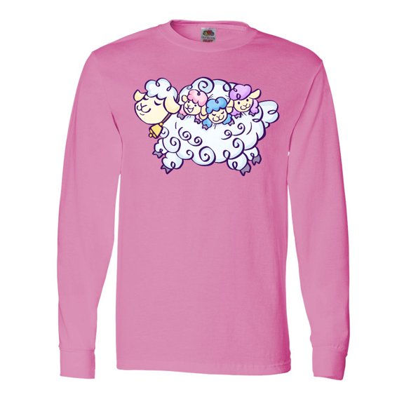 Inktastic Fluffy Sheep Family Long Sleeve T-Shirt