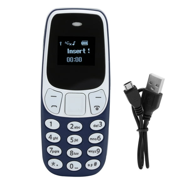 ZOUSSIQI 0.66in Screen Cellphone Small Dual Card Dual Standby Voice Changing Mobile Phone 32+32M EL225#27626