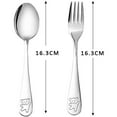thumbnail image 2 of 12 Pieces Kids Silverware Stainless Steel Children's Safe Flatware Child Spoon and Fork Set Toddler Utensils, 2 of 5