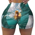 thumbnail image 2 of Uemuo Underwater Swimming Duck Pattern Women Workout Impact Shorts Scrunch Butt Lifting Gym Shorts Seamless Booty Biker Shorts-Medium, 2 of 8