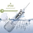 thumbnail image 4 of Irrigador dental inalámbrico para limpieza de dientes y encías, 5 puntas incluidas, recargable con una batería de gran duración. Elimina la acumulación de placa, 4 of 5