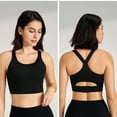 thumbnail image 5 of Arnsht Sports Bra for Women Strappy Yoga Tops Solid Color Medium Soft Comfort Breathable Support Workout Bra for Gym Fitness Black XL, 5 of 5