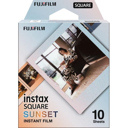 チェキフィルム サンセット 10枚 スクエア  新品 instax square チェキフィルム 富士フイルム カラーフレーム 正方形 10シート SUNSET インスタント フイルム
