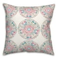 thumbnail image 2 of Creative Products Small Pink and Blue Pattern Medallions 20x20 Indoor / Outdoor Pillow, 2 of 2