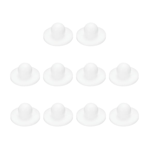 10pcs Hole Plug 3/16 Inch (6mm) Button Plugs Fit for 5mm Hole, Snap in Locking Hole Tube Plug Gel, White
