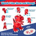 thumbnail image 4 of USA Toyz Robo Pets T-Rex Dinosaur, Red, RC Hand Gestures, LED Eyes, Programmable, for Toddlers Ages 3+, 4 of 11