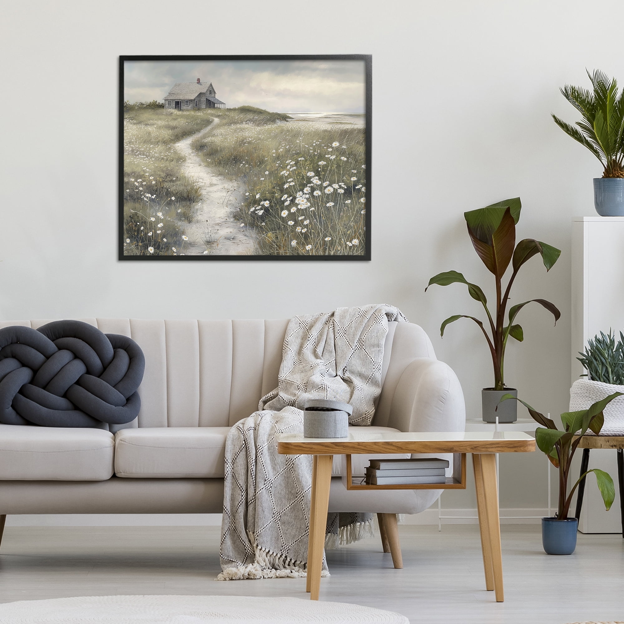 Stupell Industries Pathway To Coastal Cottage Black Framed Giclee Art, design by Imagine It Images
